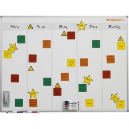 eurokraft basic Tableau Scrum et Kanban, à 5 rangées, l x h 1200 x 900 mm