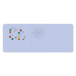 Chameleon Tableau blanc design XXL VisuWall, h x l 1980 x 4900 mm, bleu