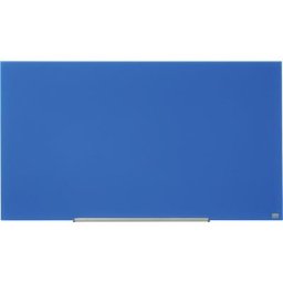 nobo Tableau blanc en verre WIDESCREEN, 57'' - l x h 1264 x 711 mm, bleu