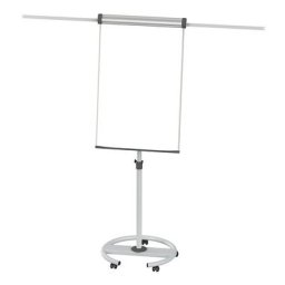 MAUL Tableau de conférence à piétement rond, hauteur de tableau 970 mm, blanc
