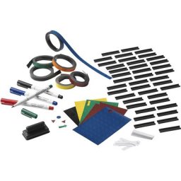 eurokraft basic Kit d'accessoires, pour tableau de largeur 900 mm, marqueurs, plots magnétiques, étiquettes, effaceur