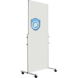 Tableau blanc hygiénique mobile, surface émaillée antibactérienne, h x l x p 1900 x 815 x 505 mm