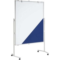 MAUL Tableau de conférence MAULpro, tissu bleu / tableau blanc, l x h 1200 x 1500 mm