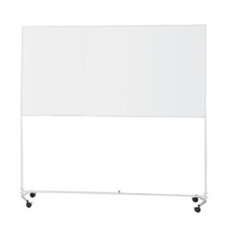 eurokraft basic Tableau blanc avec châssis roulant, acier peint, l x h 2000 x 1000 mm