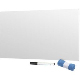 Tableau blanc sans cadre, acier émaillé, blanc, l x h x p 980 x 980 x 7 mm, avec accessoires