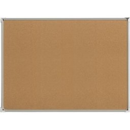 eurokraft pro Tableau d'épinglage à cadre en aluminium, liège naturel, l x h 1200 x 900 mm