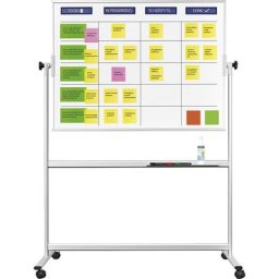 magnetoplan Tableau Scrum, kit standard comprenant les accessoires, l x h tableau 1200 x 900 mm, mobile