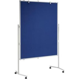 MAUL Tableau de conférence MAULpro, surface en tissu, bleu, l x h 1200 x 1500 mm