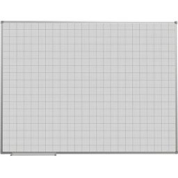 eurokraft basic Tableau quadrillé, laqué blanc, l x h 1200 x 900 mm, trame 10 x 10 / 50 x 50 mm