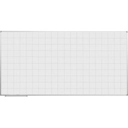 eurokraft basic Tableau quadrillé, laqué blanc, l x h 2000 x 1000 mm, trame 20 x 20 / 100 x 100 mm