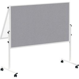 MAUL Tableau de conférence mobile MAULsolid, rabattable, tableau blanc / feutre gris