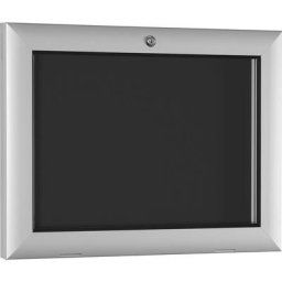 Vitrine d'affichage pour l'intérieur et l'extérieur, ouverture porte 180° vers le bas, pour format A3, paroi arrière anthracite RAL 7016