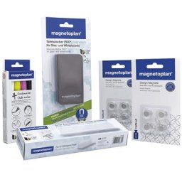 magnetoplan Kit d'accessoires, pour tableaux en verre, 14 éléments, marqueurs, plots magnétiques, effaceur