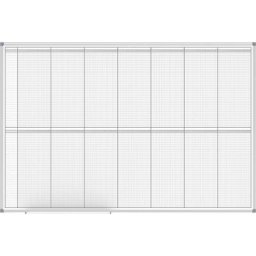MAUL Tableau planning, planning annuel, 2 x 6 mois, largeur 1500 mm