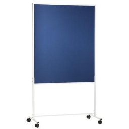 Tableau de conférence mobile, habillage tissu, bleu, h x l x p 1800 x 1000 x 500 mm, une partie