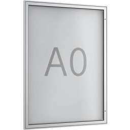 Vitrine d'affichage à porte pivotante, 1 x format A0, cadre à angles droits