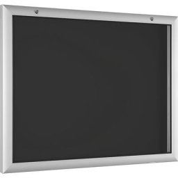 Vitrine d'affichage pour l'intérieur et l'extérieur, ouverture porte 180° vers le bas, pour format A1, paroi arrière anthracite RAL 7016
