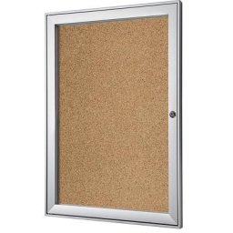 eurokraft pro Vitrine d'affichage à porte battante, l x h x p ext. 522 x 697 x 33 mm, fond en liège