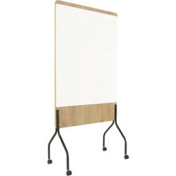 Tableau de conférence mobile NATURAL, h x l x p 2000 x 1000 x 450 mm, surface du tableau blanc laquée blanche