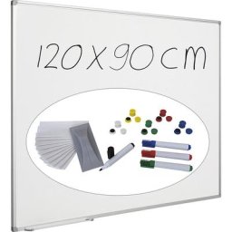 eurokraft pro Kit tableau blanc Economy, tôle d'acier laquée, l x h 1200 x 900 mm