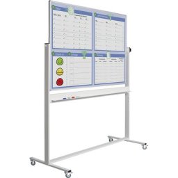 eurokraft pro Tableau pivotant mobile à impression personnalisée, impression des deux côtés, l x h 1500 x 1000 mm