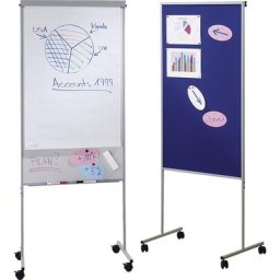 eurokraft basic Tableau trois fonctions, chevalets de conférence et tableaux blancs, h x l x p 1805 x 675 x 510 mm