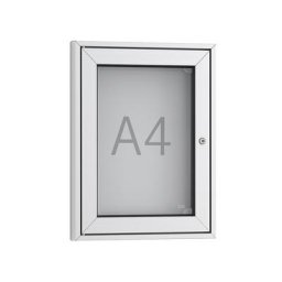 Vitrine d'affichage à porte pivotante, 1 x format A4, cadre à angles droits