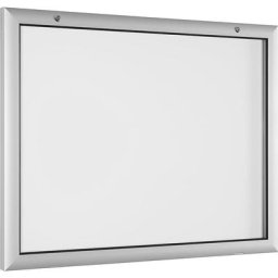 Vitrine d'affichage pour l'intérieur et l'extérieur, ouverture porte 180° vers le bas, pour format A1, paroi arrière blanc pur RAL 9010