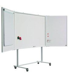 Kit complet tableau blanc pliant, tôle d'acier émaillée, format écran 4 : 3