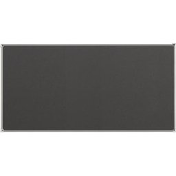 eurokraft pro Tableau d'épinglage à cadre en aluminium, habillage tissu gris, l x h 2400 x 1200 mm