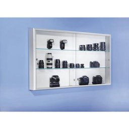 eurokraft pro Vitrines à portes coulissantes, profondeur intérieure 114 mm, l x h x p 1000 x 1000 x 140 mm