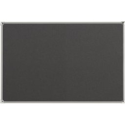 eurokraft pro Tableau d'épinglage à cadre en aluminium, habillage tissu gris, l x h 1500 x 1000 mm