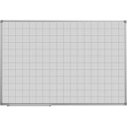 eurokraft basic Tableau quadrillé, laqué blanc, l x h 900 x 600 mm, trame 10 x 10 / 50 x 50 mm