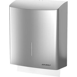 AIR-WOLF Distributeur de serviettes papier en inox, pour env. 600 serviettes pliées, inox brossé