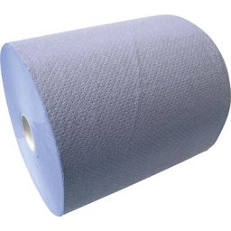 CWS Rouleau de serviettes papier, cellulose, coloris bleu, 3 plis, largeur 203 mm, lot de 6 rouleaux