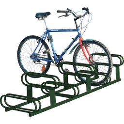 PROCITY Support cycles à décalage en hauteur, 6 emplacements, vert mousse