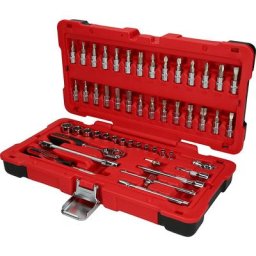 KS Tools Jeu de clés à douilles 1/4'' CHROMEplus, 50 éléments, traction latérale