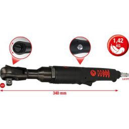 KS Tools Cliquet inverseur pneumatique 3/8'' MONSTER haute performance, largeur 50 mm, max. 6,3 bar (90 psi)