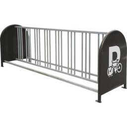 PROCITY Support cycles à 16 emplacements, panneaux d'information latéraux, galvanisé à chaud