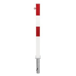 Potelet de délimitation, Ø 60 mm, 1 œillet pour chaîne à gauche