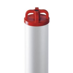 Potelet en plastique, à bétonner, avec œillets pour chaîne
