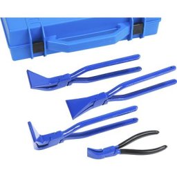 Kit de pinces plates, 4 éléments, dans un coffret en plastique