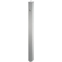 Potelet en inox, tête polyvalente, à sceller dans du béton, serrure pompier