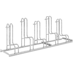 Support cycles vertical, simple face, 5 emplacements, largeur des pneus max. 64 mm
