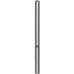 Potelet en inox, à tête pointue, à sceller dans du béton avec douille de sol, Ø 76 mm, serrure triangulaire