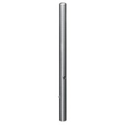 Potelet en inox, avec embout, douille de sol à sceller dans du béton, Ø 76 mm, triangulaire
