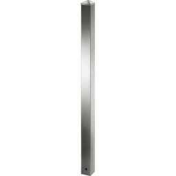 Potelet en inox, à tête pointue, à sceller dans du béton avec douille de sol, 70 x 70 mm