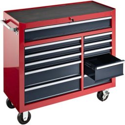 Servante d'atelier, h x l x p 1007 x 1067 x 458 mm, 11 tiroirs, rouge