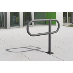 Arceau porte-cycles TOUR, potelet 70 x 70 mm, galvanisé à chaud et peint, à cheviller