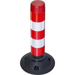 Potelet de signalisation, hauteur 460 mm, rouge / blanc réfléchissant, à partir de 30 pièces